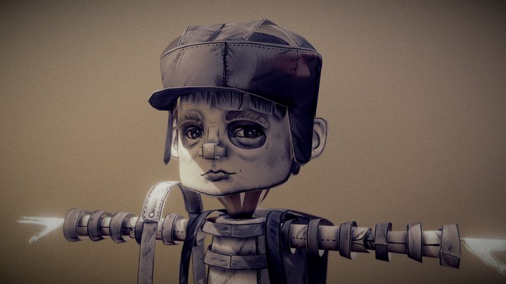 Paper Boy WIP : T-Pose :HD Textures 3D Model