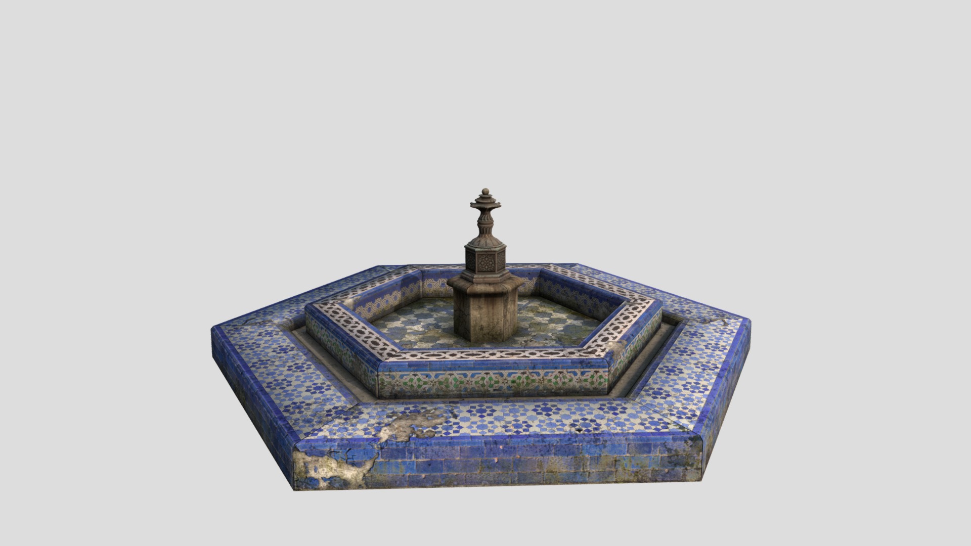 3D model Fountain 01 - This is a 3D model of the Fountain 01. The 3D model is about a stack of books.