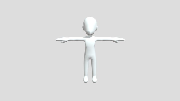 low poly Child Base Mesh 3D Model