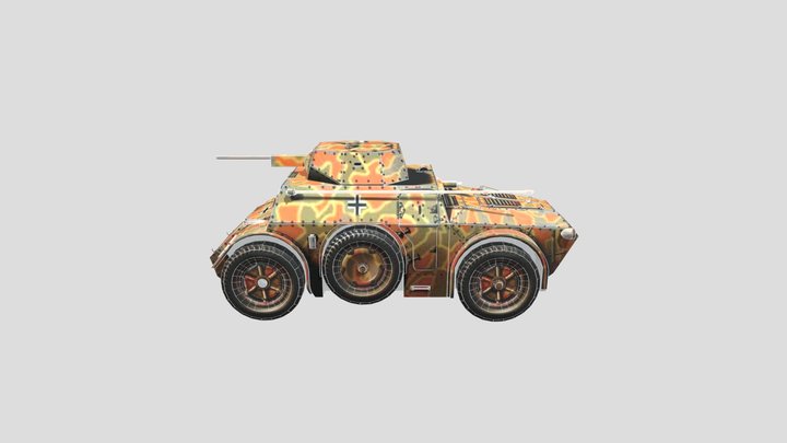 Armored car ww2 3D Model