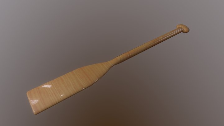 Oar LowPoly 3D Model