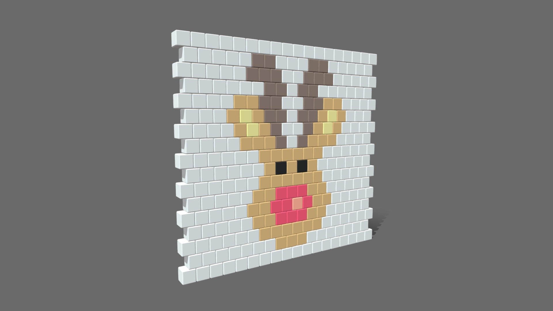 Low Poly Cartoon Rudolph Brick Wall - Buy Royalty Free 3D model by ...