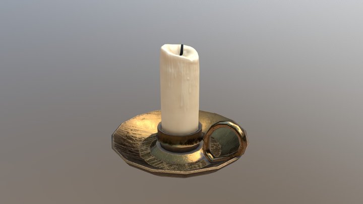 Victorian Candle (Into The Soup) 3D Model
