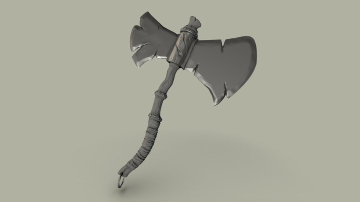 Adventurer's Axe - Digital Sculpting 3D Model