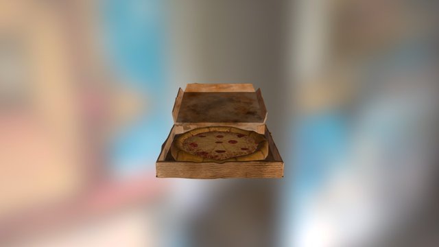 Pizza Box With Textures 3D Model