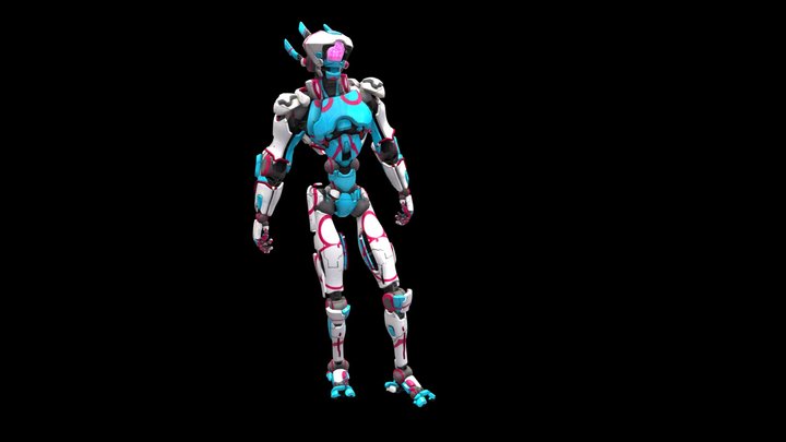 Robot character created using RobotDesigner 3D Model
