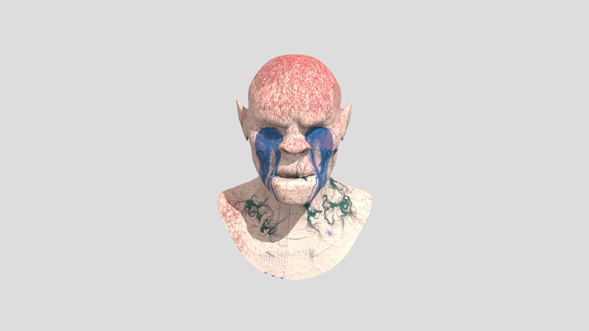 Defaced Ogre Statue