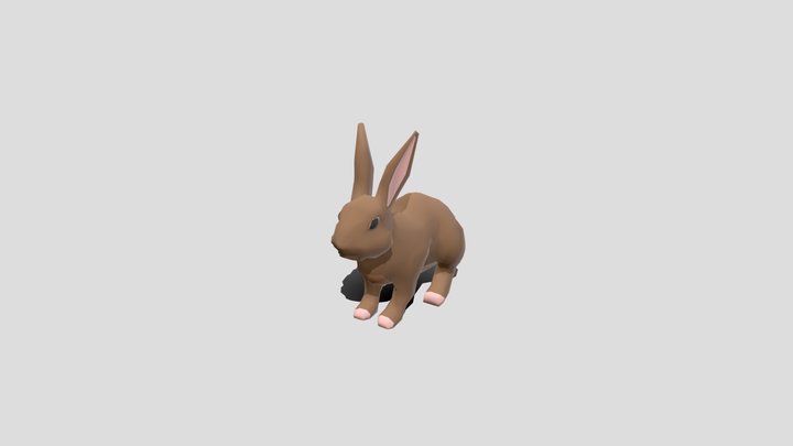 Low Poly Rabbit 3D Model