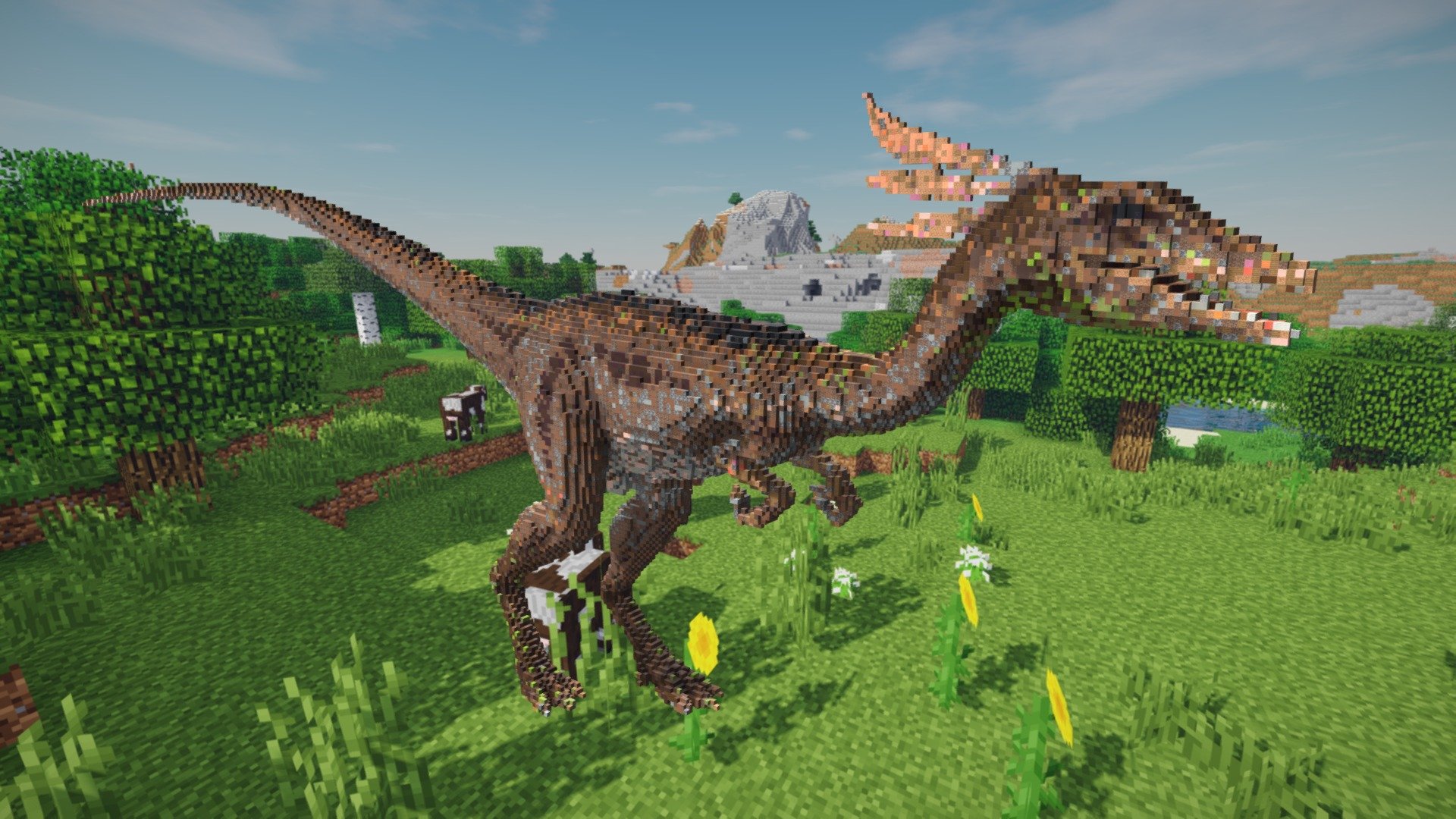 Minecraft Compy Dinosaur Build Schematic
