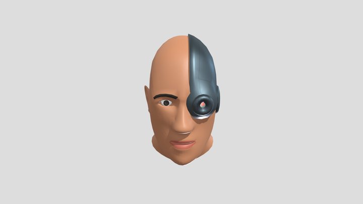 Cyborg Face 3D Model
