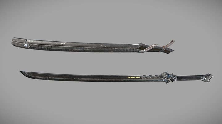 Dark Long Blade - Remake 3D Model