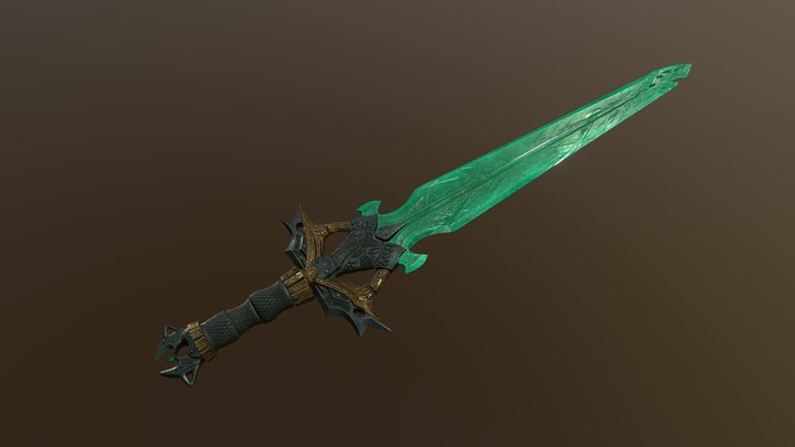Green Dragon Sword-Skyrim 3D Model