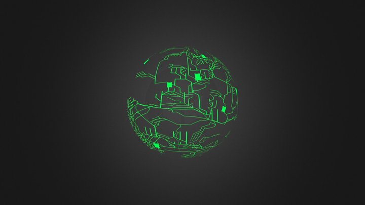 Animated Sci-Fi Globe - V2 [test] 3D Model