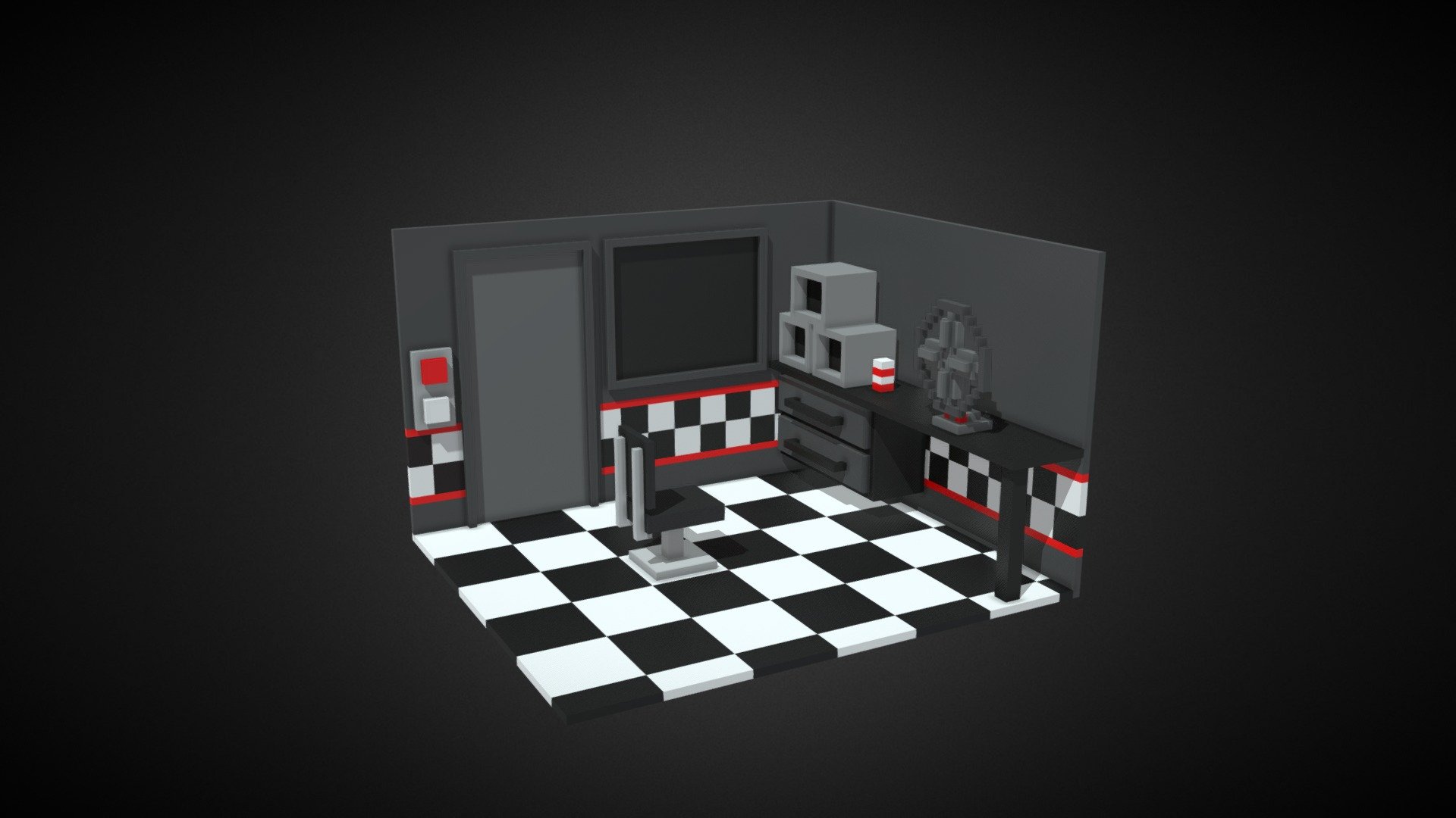 c4d) fnaf 1 office remake w.i.p : r/fivenightsatfreddys