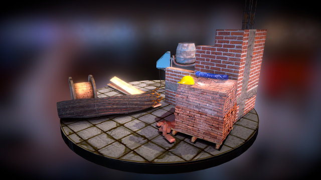 Construction site scene 3D Model