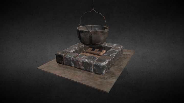 Medival CookingPot 3D Model