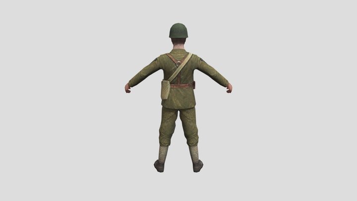 Hearts of iron IV soldier 3D Model
