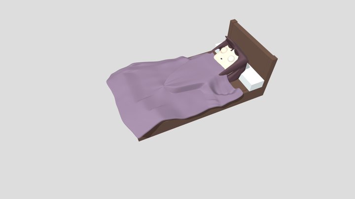 Sleeping Girl - Girl's Bedroom Collection 3D Model