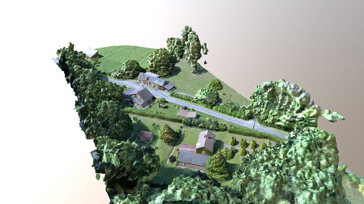 Countryside hamlet in the center of France 3D Model