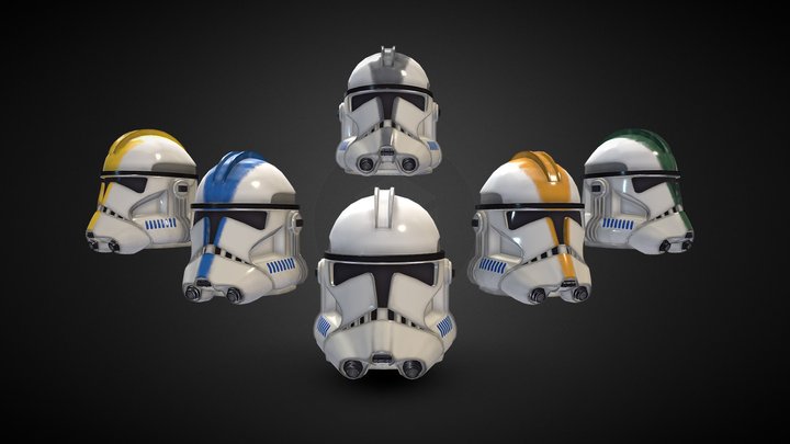 [Star Wars] Phase II Clone Helmets 3D Model