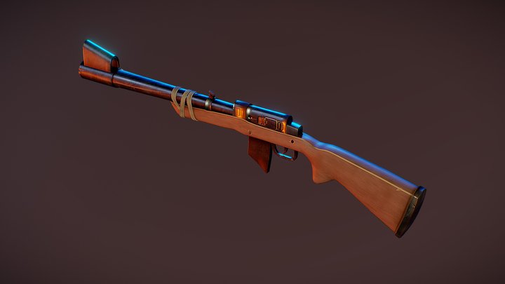 Stylized Hunting Rifle 3D Model