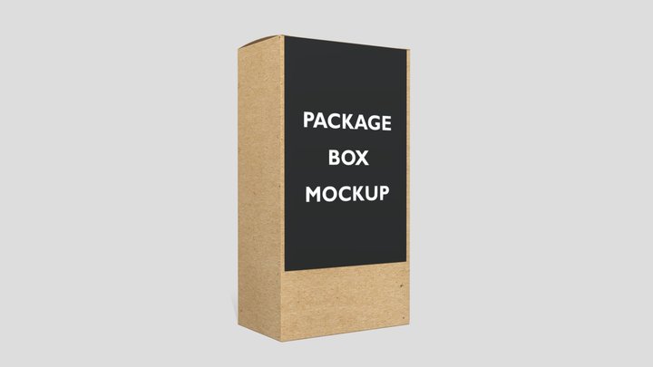 Package box mockup 3D Model
