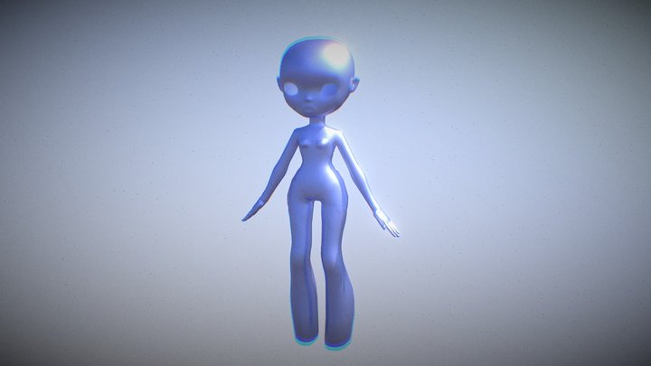 ⋆.*ೃ✧ Body Base (retopology) 3D Model