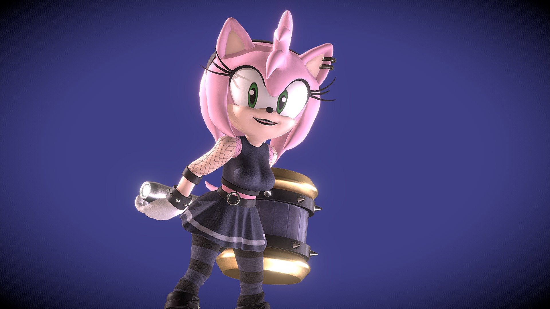 Sexy Punk Amy Rose - Download Free 3D model by Incubes 3d (@Incubes)  [3b692e0]