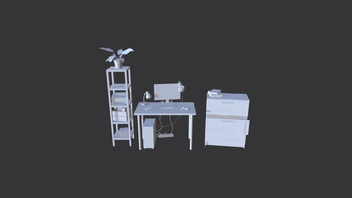 01_10 Items Room 3D Model