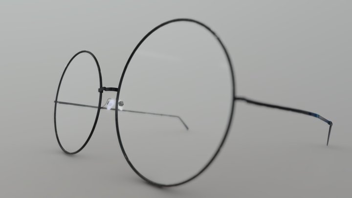 Realistic Simple Glasses 3D Model
