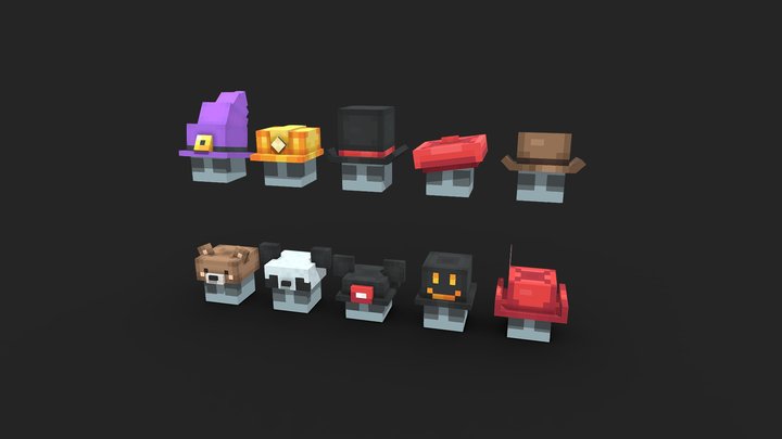 [ SET ] Hat Pack 3D Model