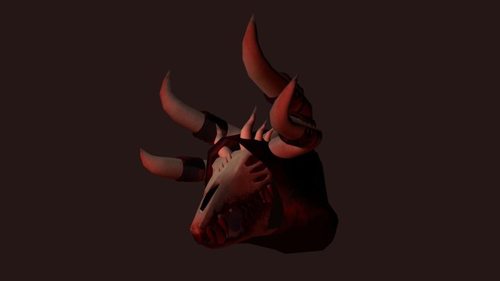 Demonic Goat Mask 3D Model