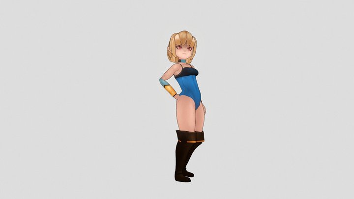 Girl 2d 3D Model