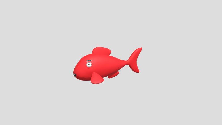 Model Patung Ikan 3D 3D Model