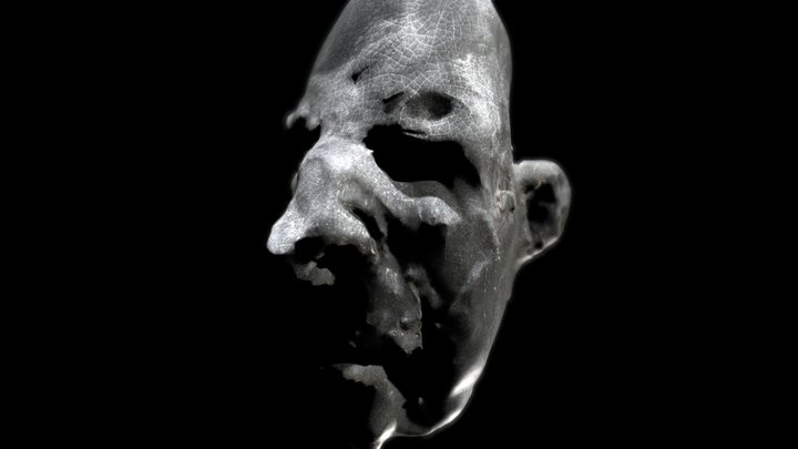 3d scan of head sculpture, glazed clay 3D Model