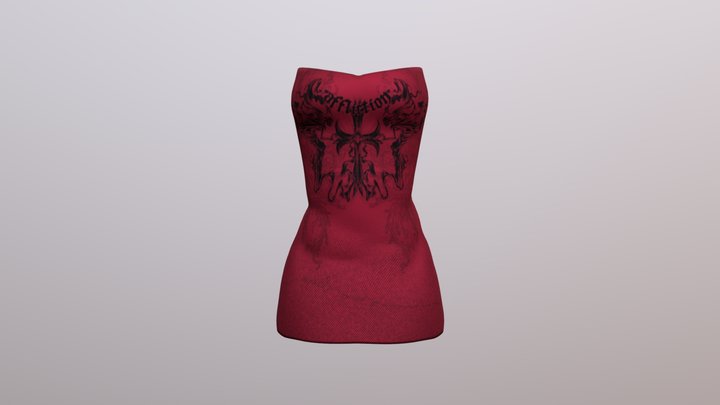 red affliction dress