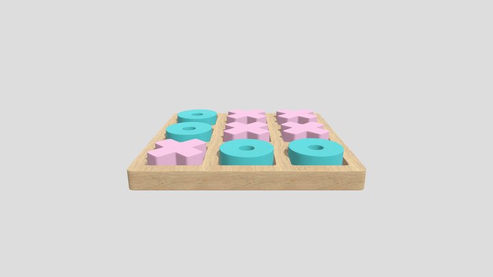 Tic tac toe 3D Model