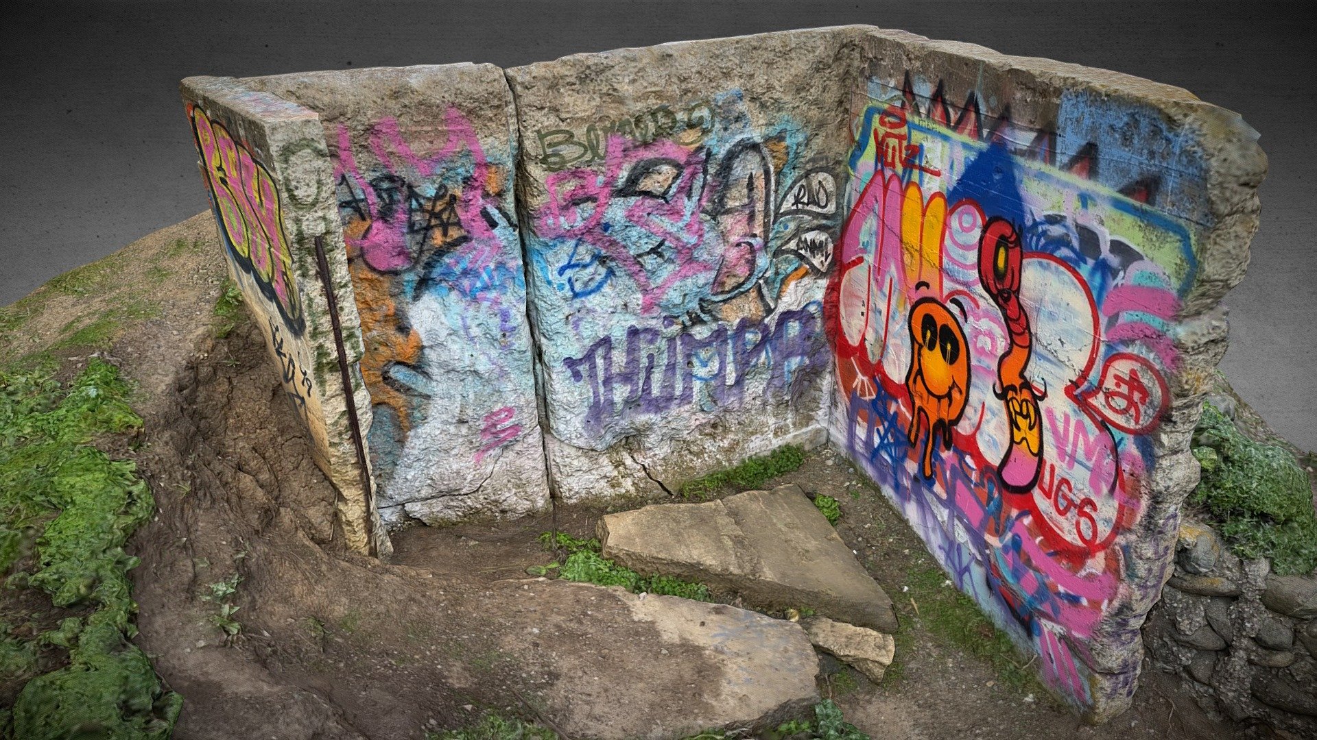 Art Wall on Hill