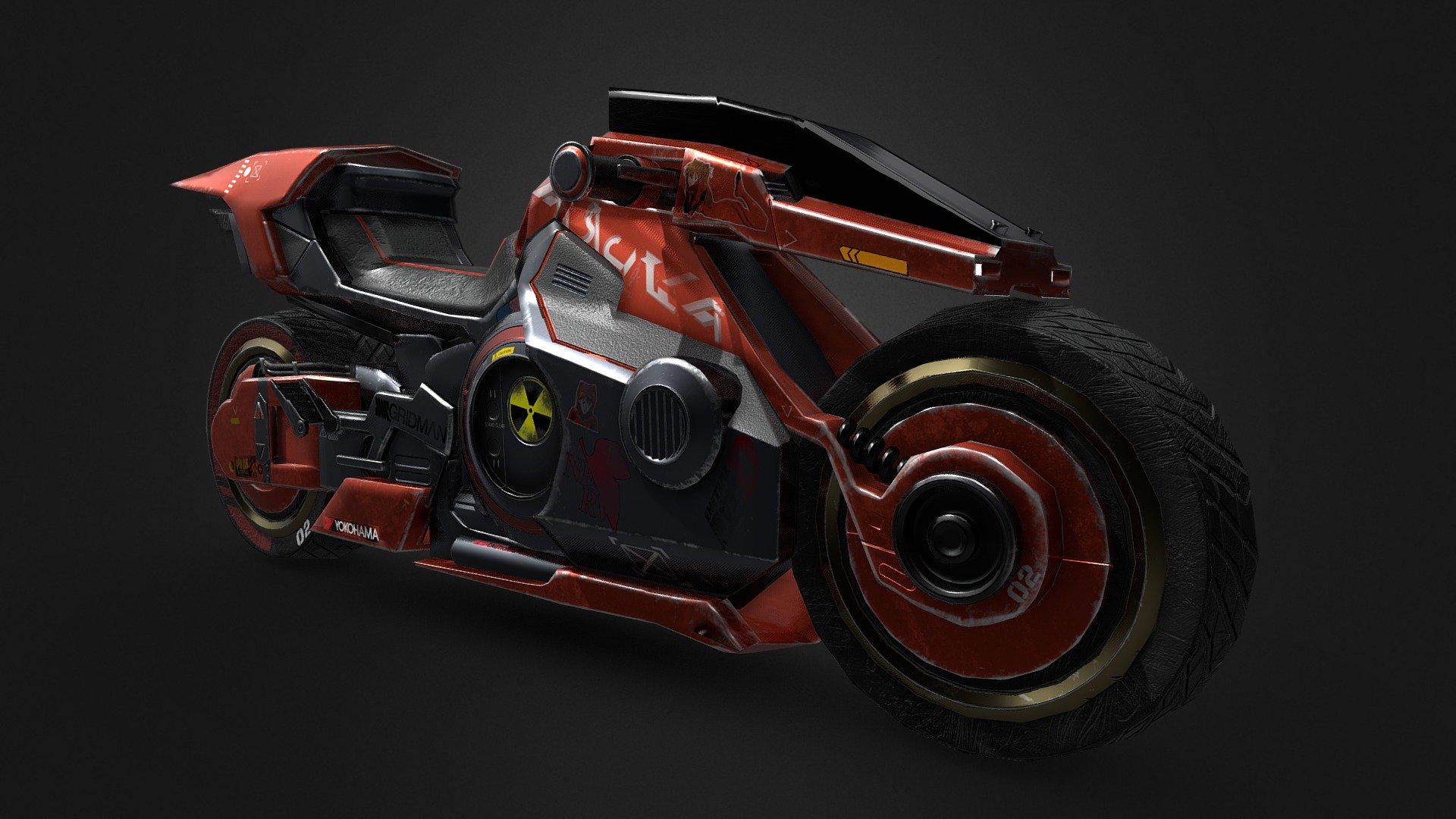 Cyberpunk Bike - Asuka - 3D model by JTAG_04 [3b6ca36] - Sketchfab