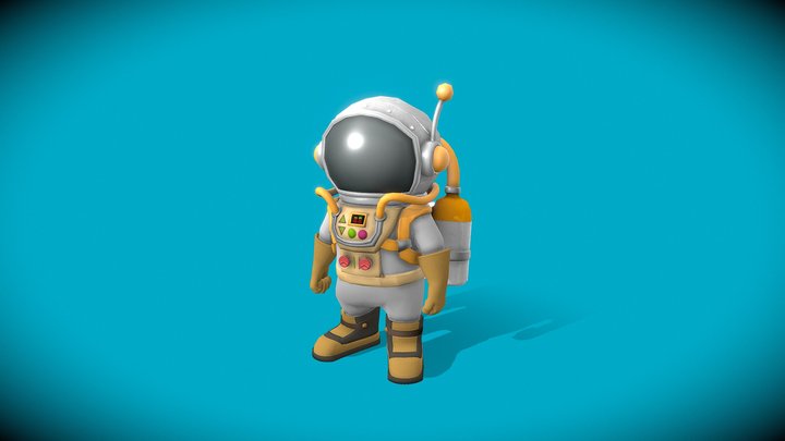 Astronaut Game Character (Animated) 3D Model