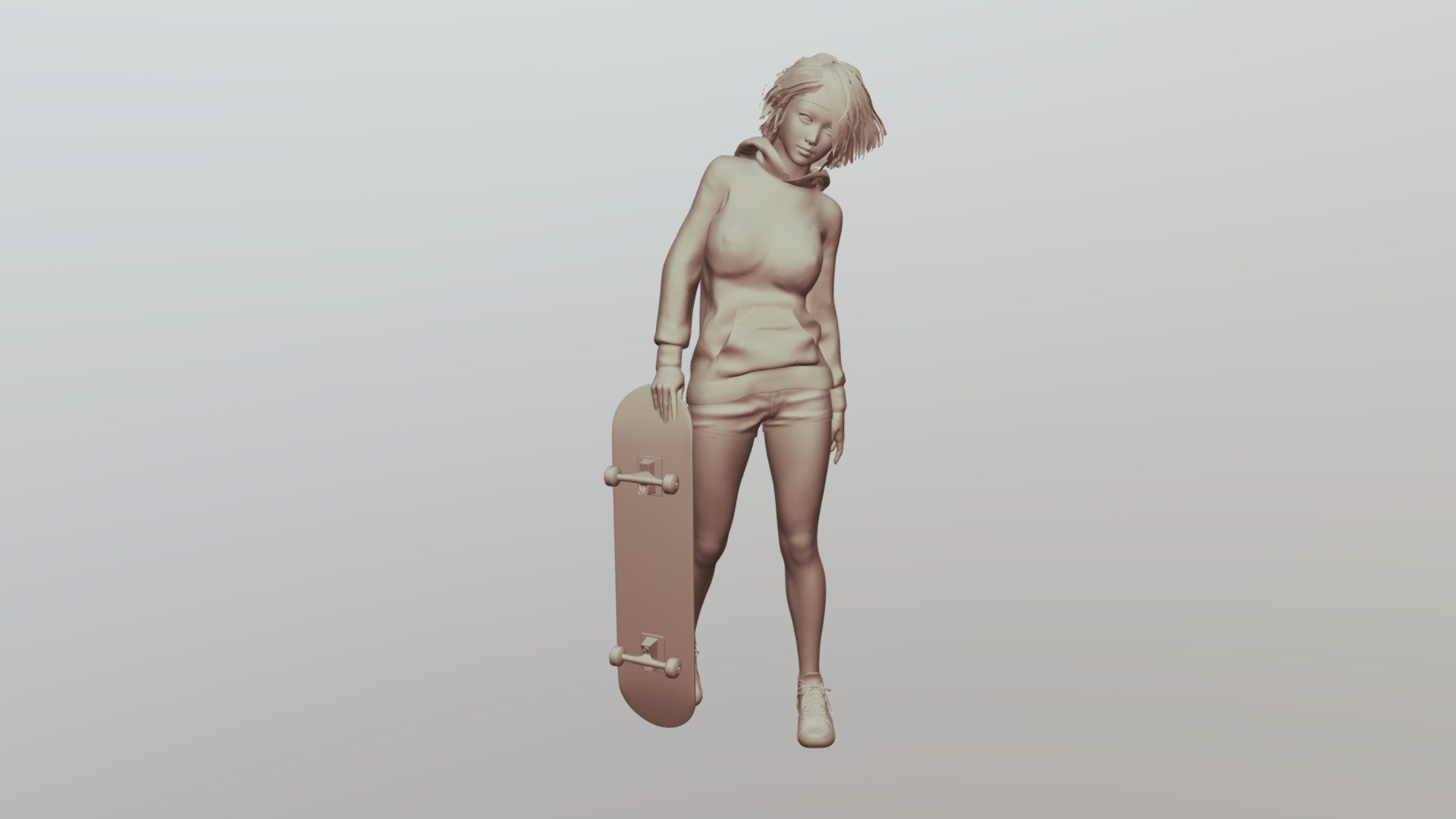 skate standing girl