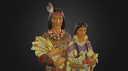 Native Americans Figurine 3D Model