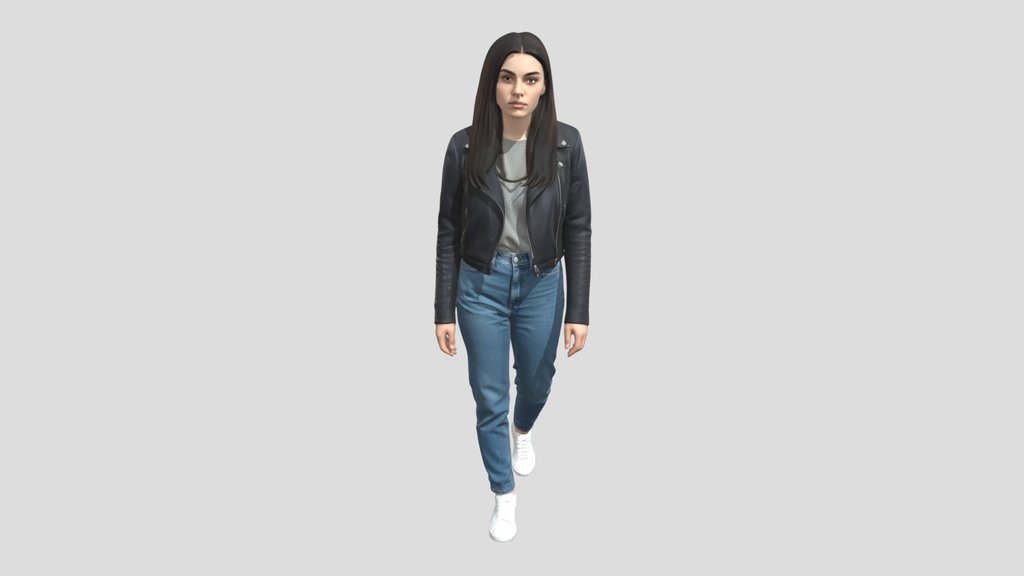 Casual Leather Jacket Look