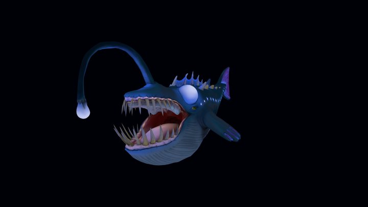 Angler Whale 3D Model