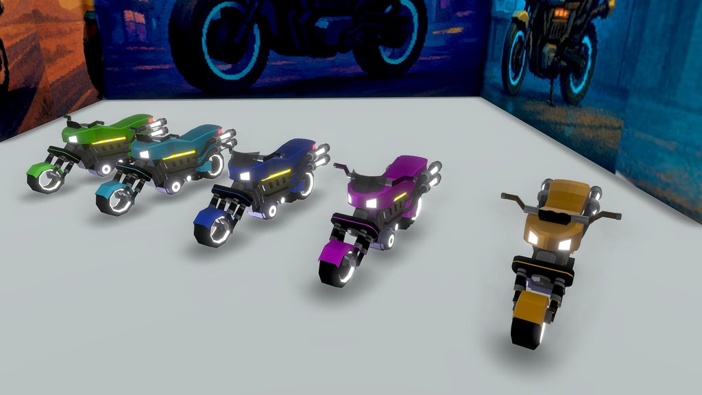 LowPoly  Game Ready Motorbike