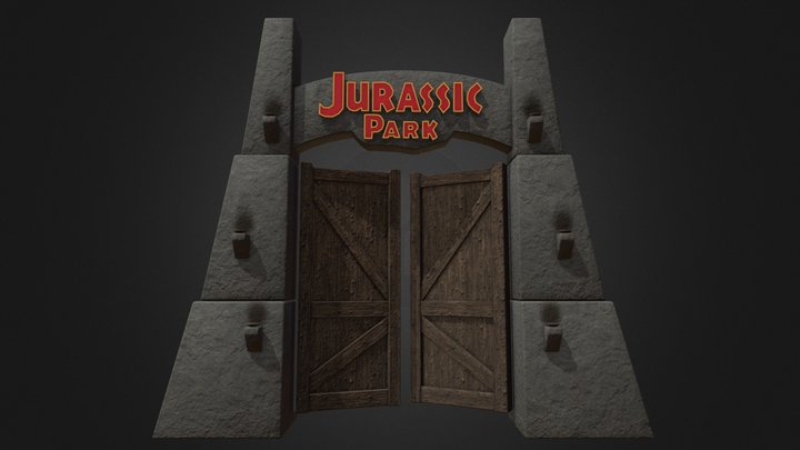 Jurassic Park Gate 3D Model
