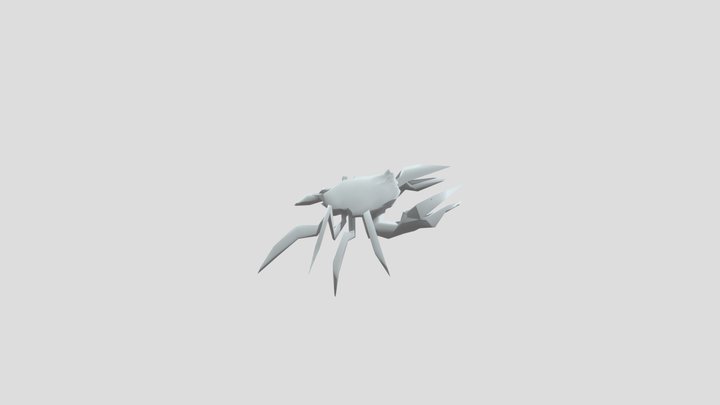 Low Poly Crab 3 3D Model