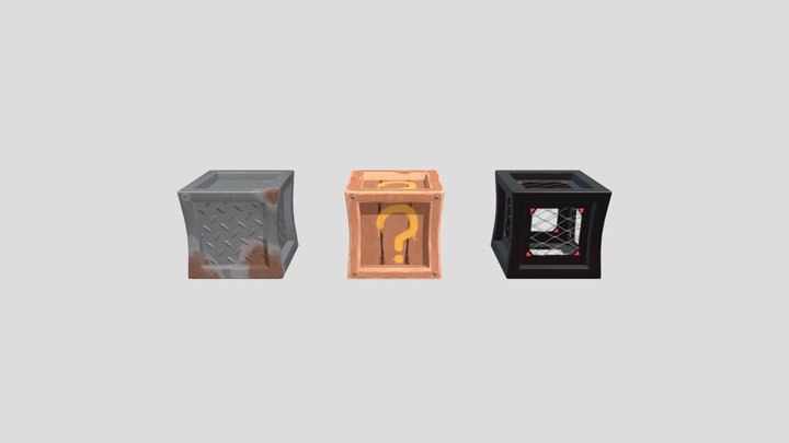 Boxes - Game Art 3D Model