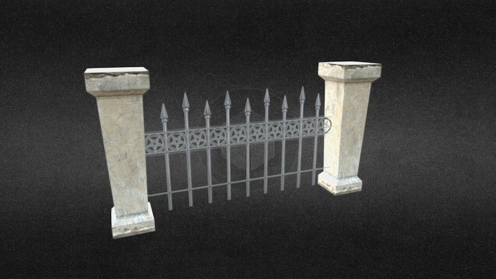 Fence Graveyard 3D Model