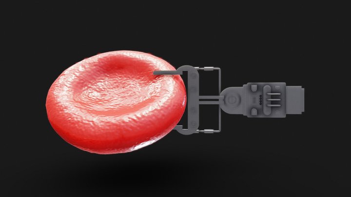 Nanobot and Red Blood Cell 3D Model